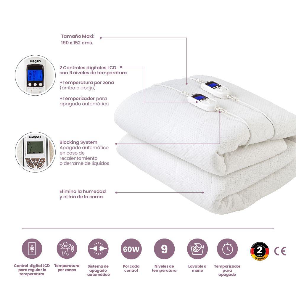 CALIENTA CAMA SIEGEN SG-5501 2 PLAZAS  (152 X 190 cms)-5