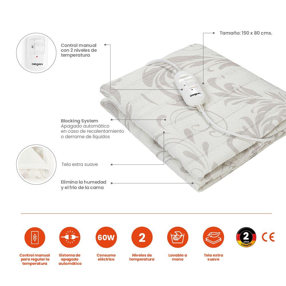 CALIENTA CAMA SIEGEN SG-5120D2 1 PLAZA (150 X 80 cms)-5
