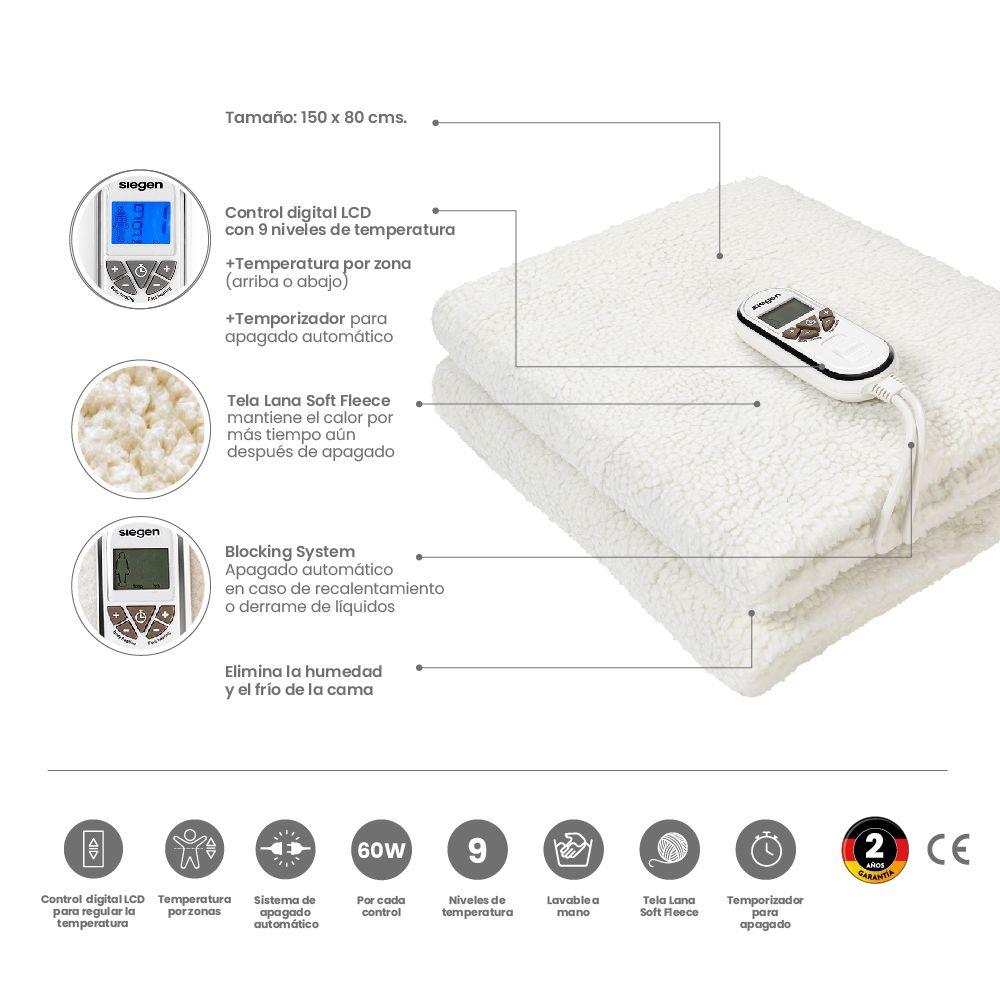 CALIENTA CAMA SIEGEN SG-5350 1 PLAZA (150 X 80 cms)-5