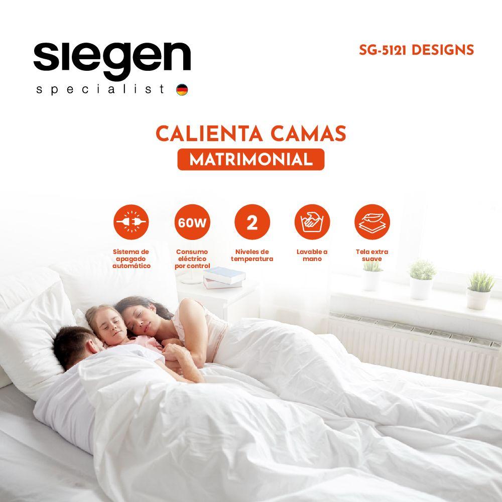 CALIENTA CAMA SIEGEN SG-5121D2 2 PLAZAS (150 X 140 cms)-4