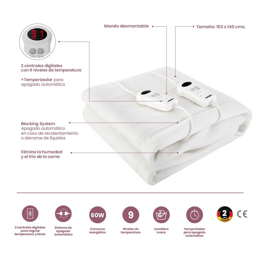 CALIENTA CAMA SIEGEN SG-5151 2 PLAZAS (150 X 140 cms)-5