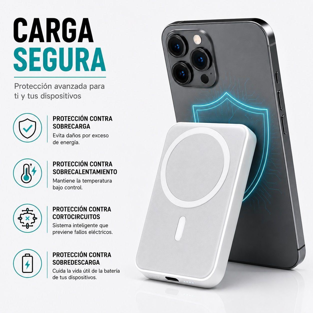 MAXAM PowerBank MagSafe Potencia Inteligente Magnetica-3