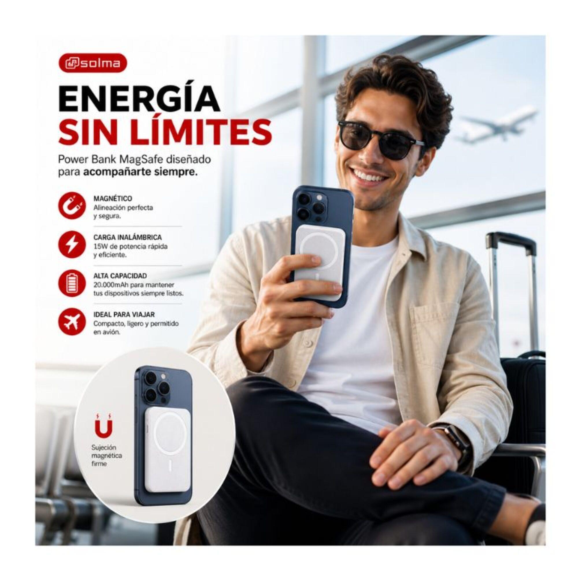 Batería Portátil Wireless 20.000mAh con Alineación Magnética Inteligente-3