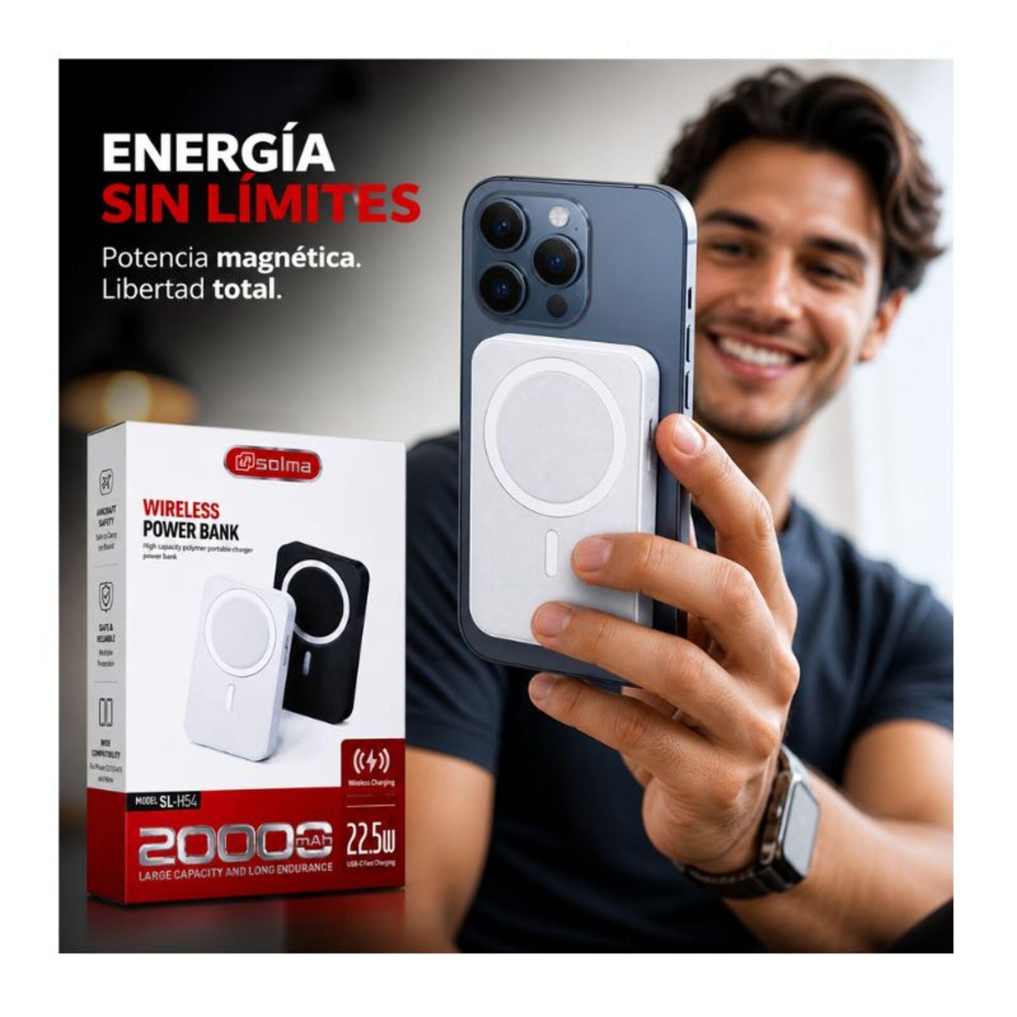 Batería Portátil Wireless 20.000mAh con Alineación Magnética Inteligente-4