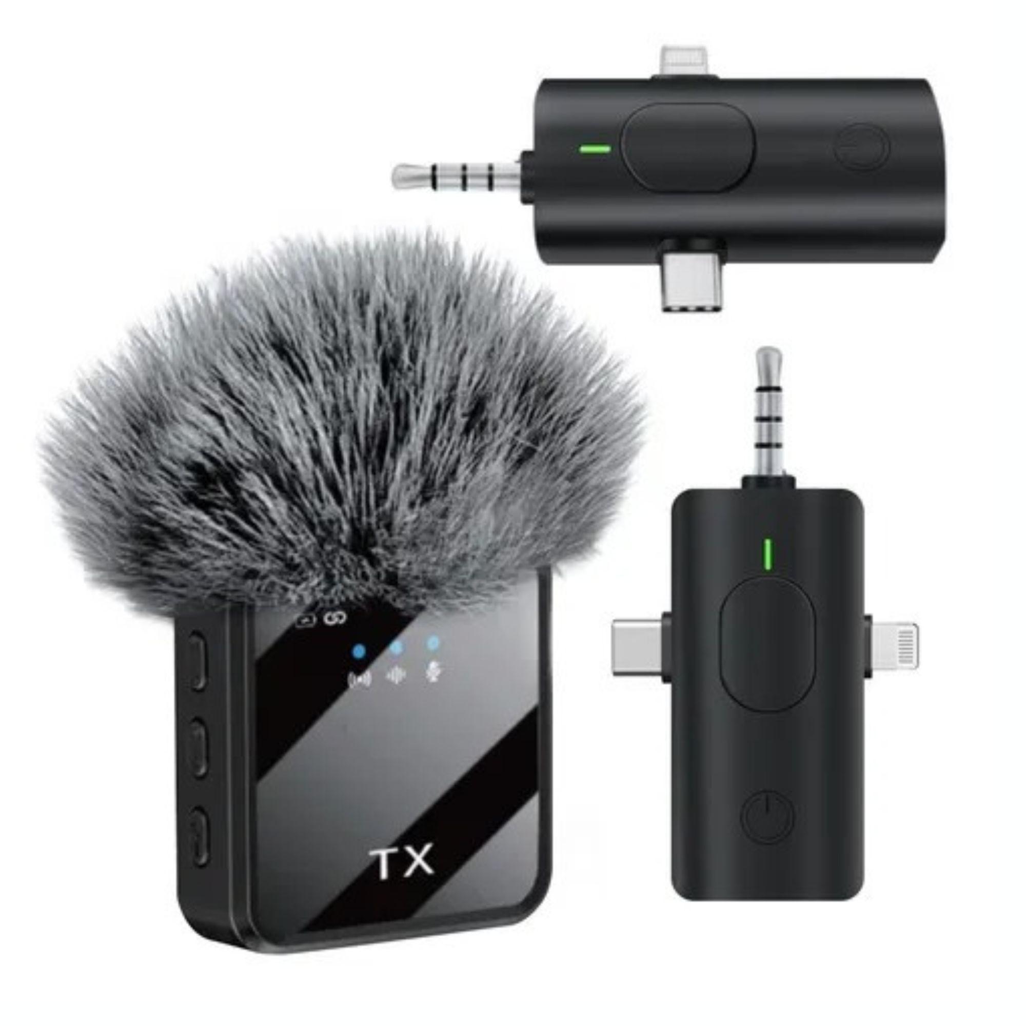 Micrófono inalámbrico F11 3x1 para iPhone Android Auxiliar3.5-2