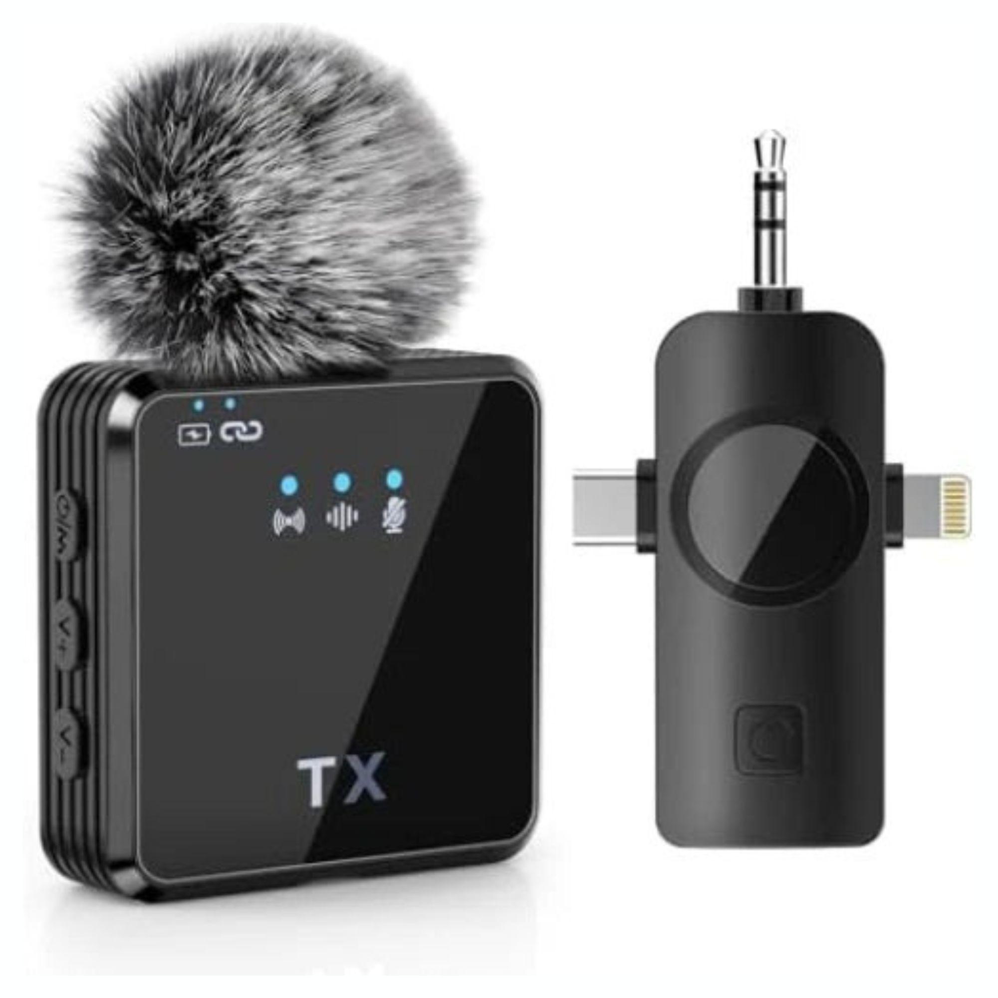 Micrófono inalámbrico F11 3x1 para iPhone Android y cámara Profesional-2