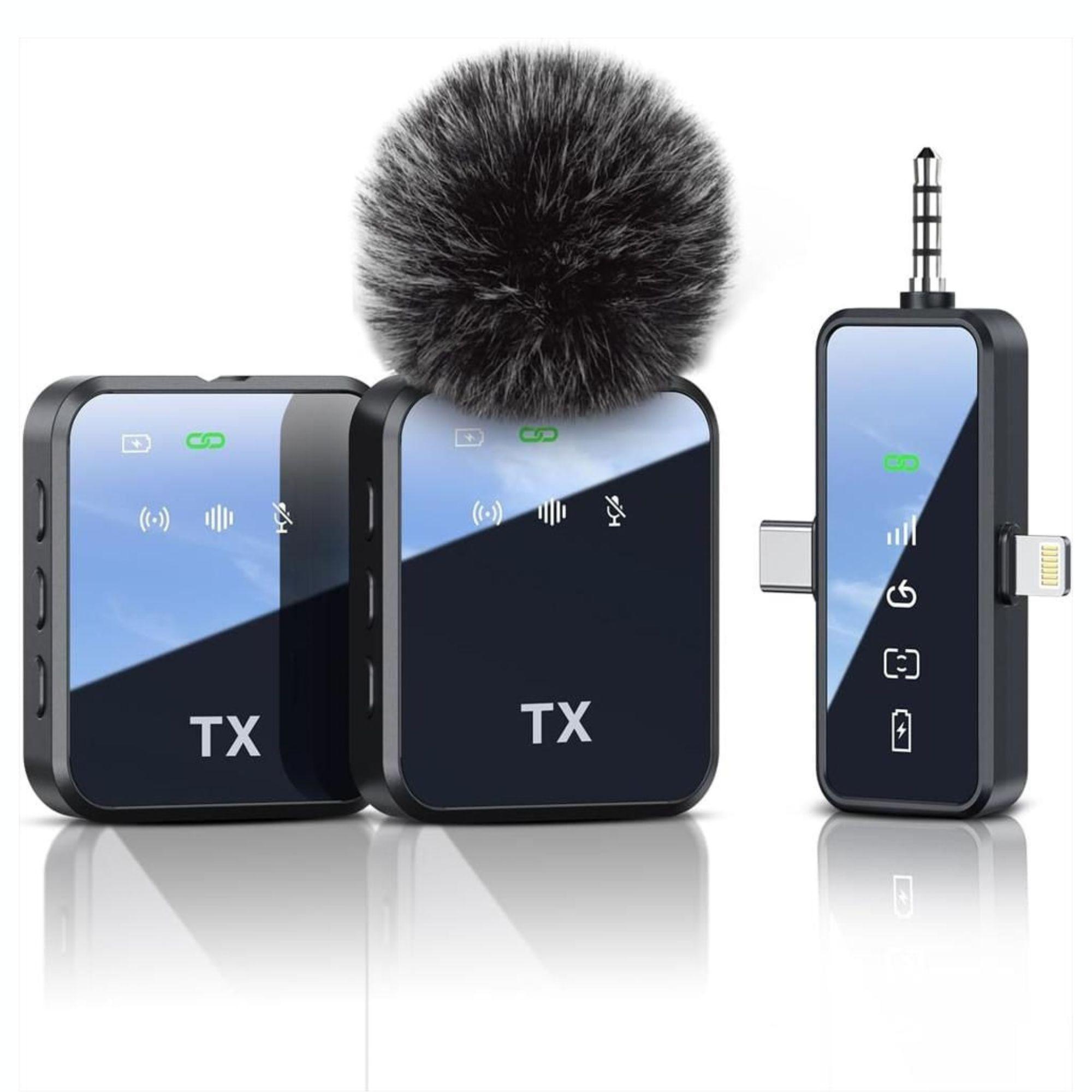 Micrófono inalámbrico F11 3x1 para iPhone Android y cámara Profesional-4