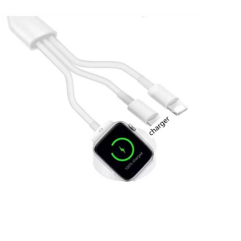 Cable 3 en 1 Cable cargador inalámbrico para Reloj Iphone Android-3