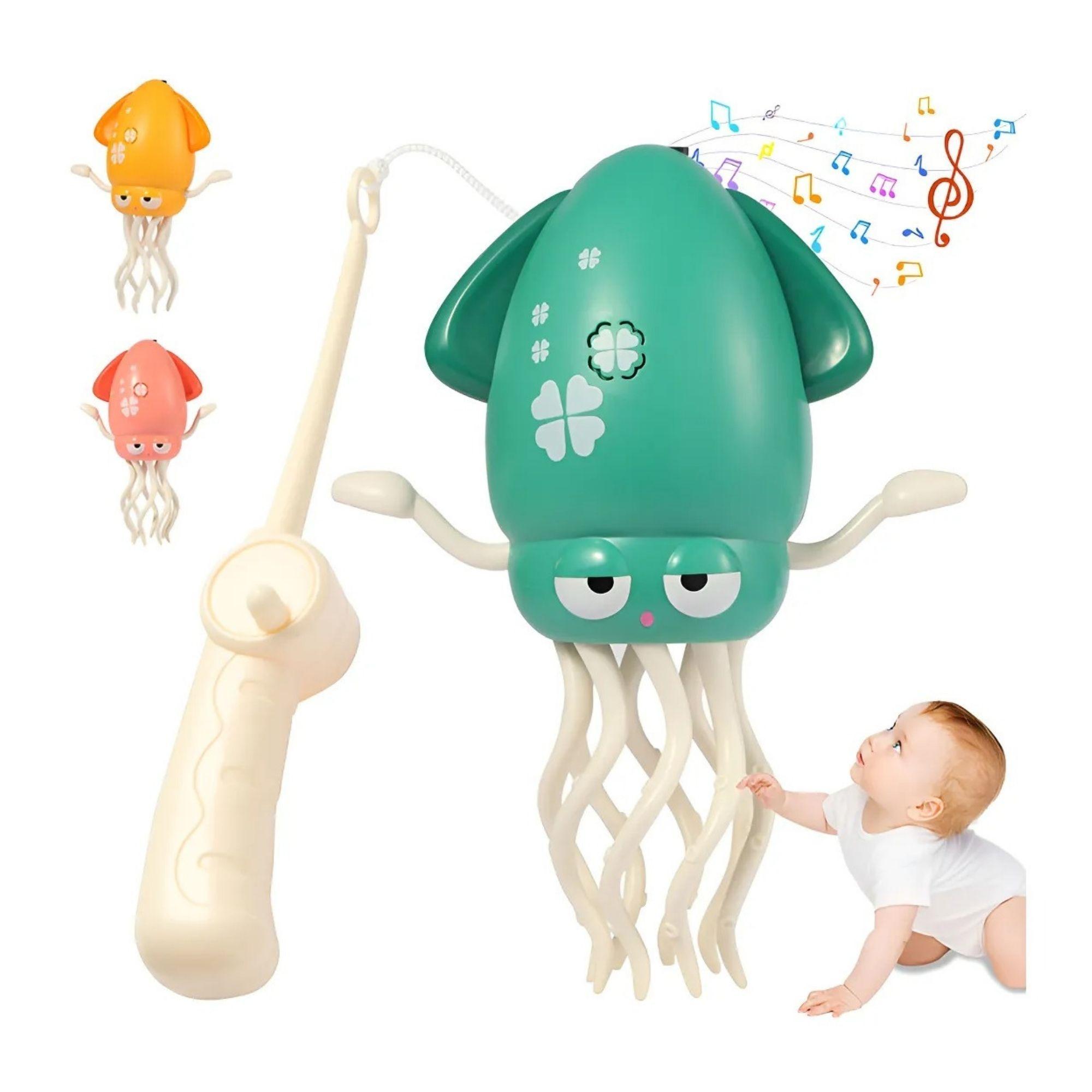 Pulpo Bailar Squid Toys Musical con luces para Niño Estimulador Verde-3
