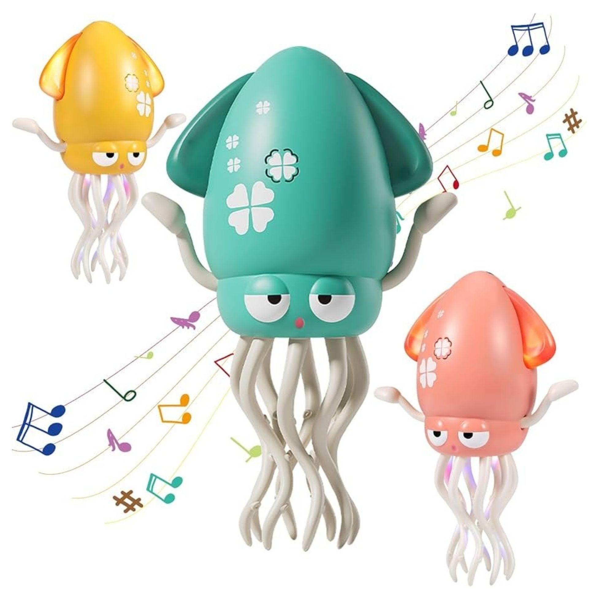 Pulpo Bailar Squid Toys Musical con luces para Niño Estimulador Verde-6
