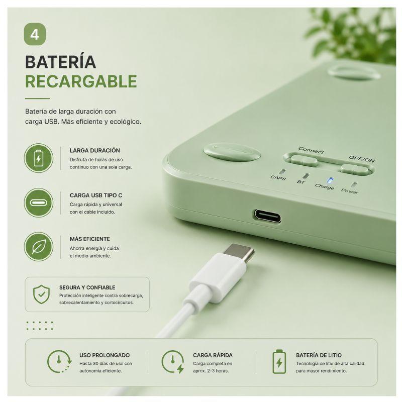 Kit Teclado Mouse compatible Tablet Android Slim Beige-3