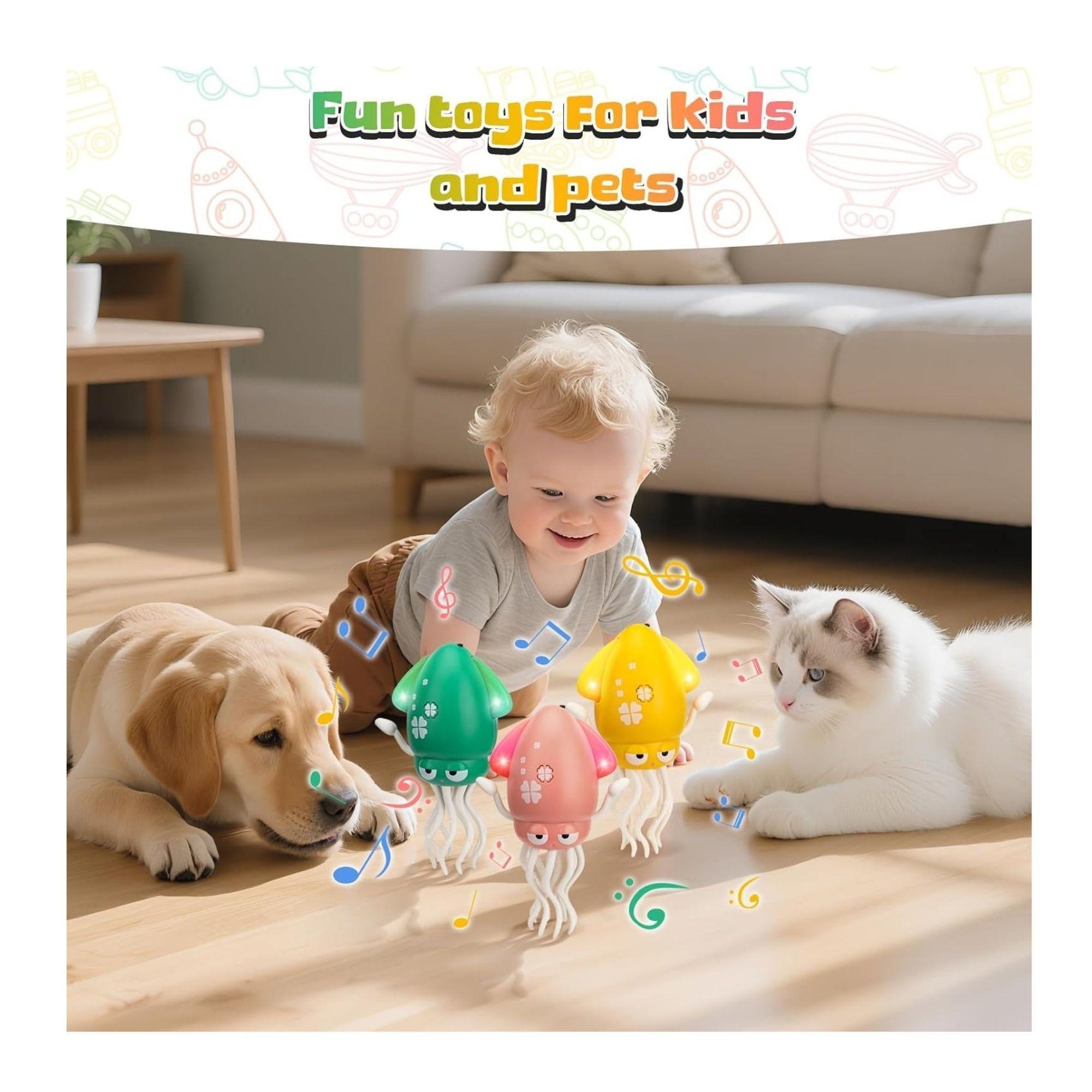 Pulpo Bailar Squid Toys Musical con luces para Niño Estimulador rosado-3