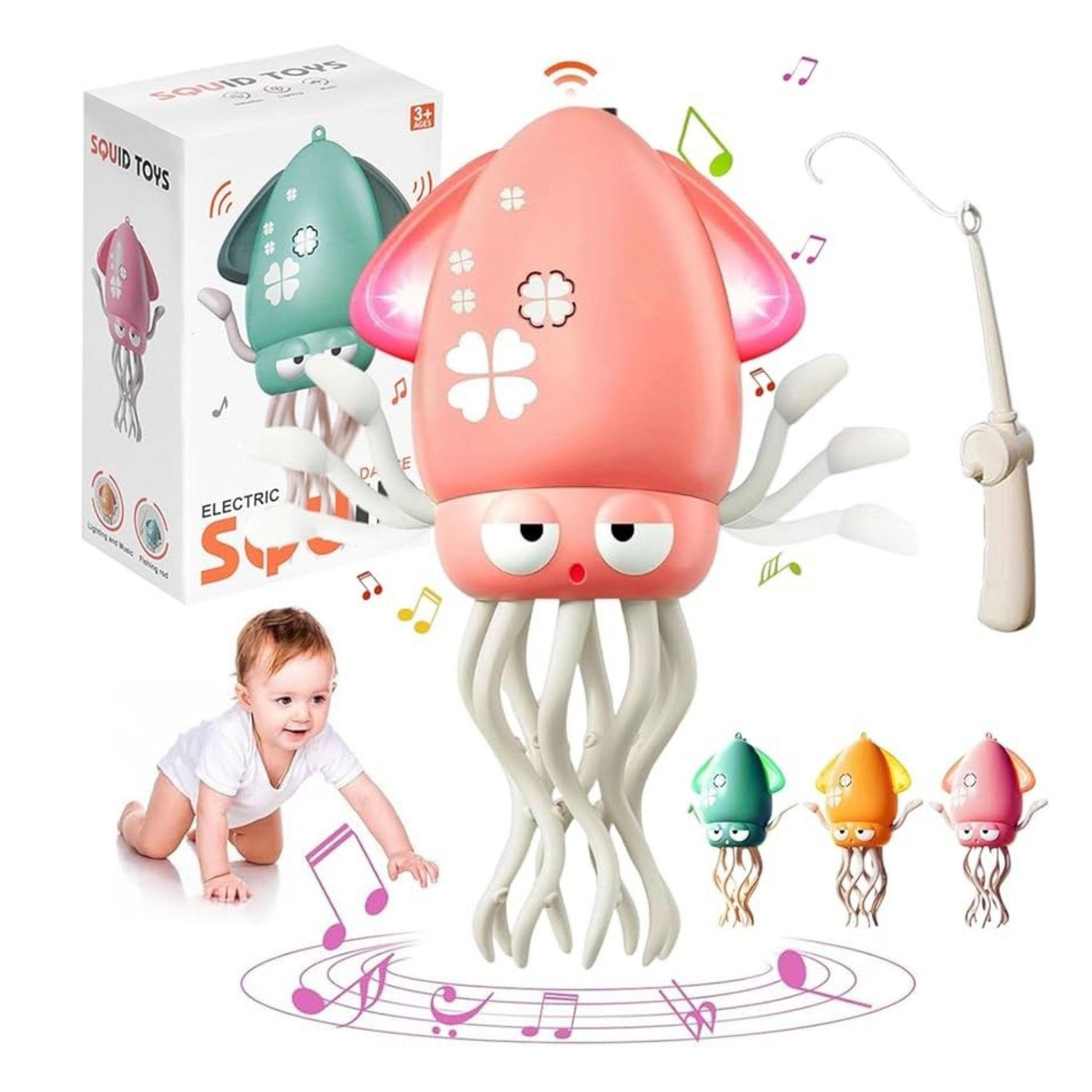 Pulpo Bailar Squid Toys Musical con luces para Niño Estimulador rosado-5