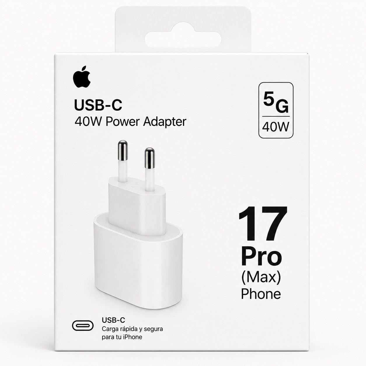 Adaptador USB C 40W Fast Charge Compatible iPhone-0