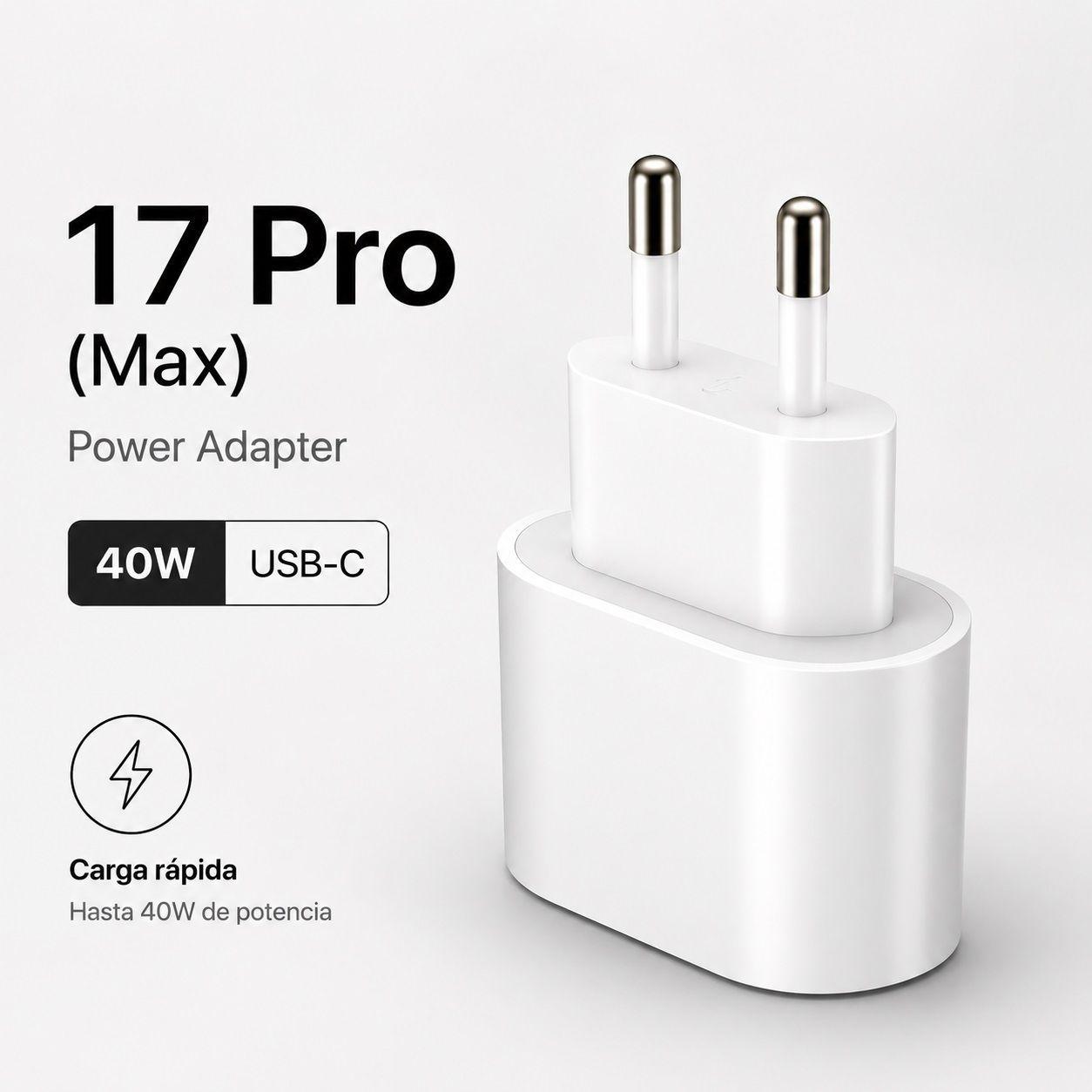 Adaptador USB C 40W Fast Charge Compatible iPhone-1