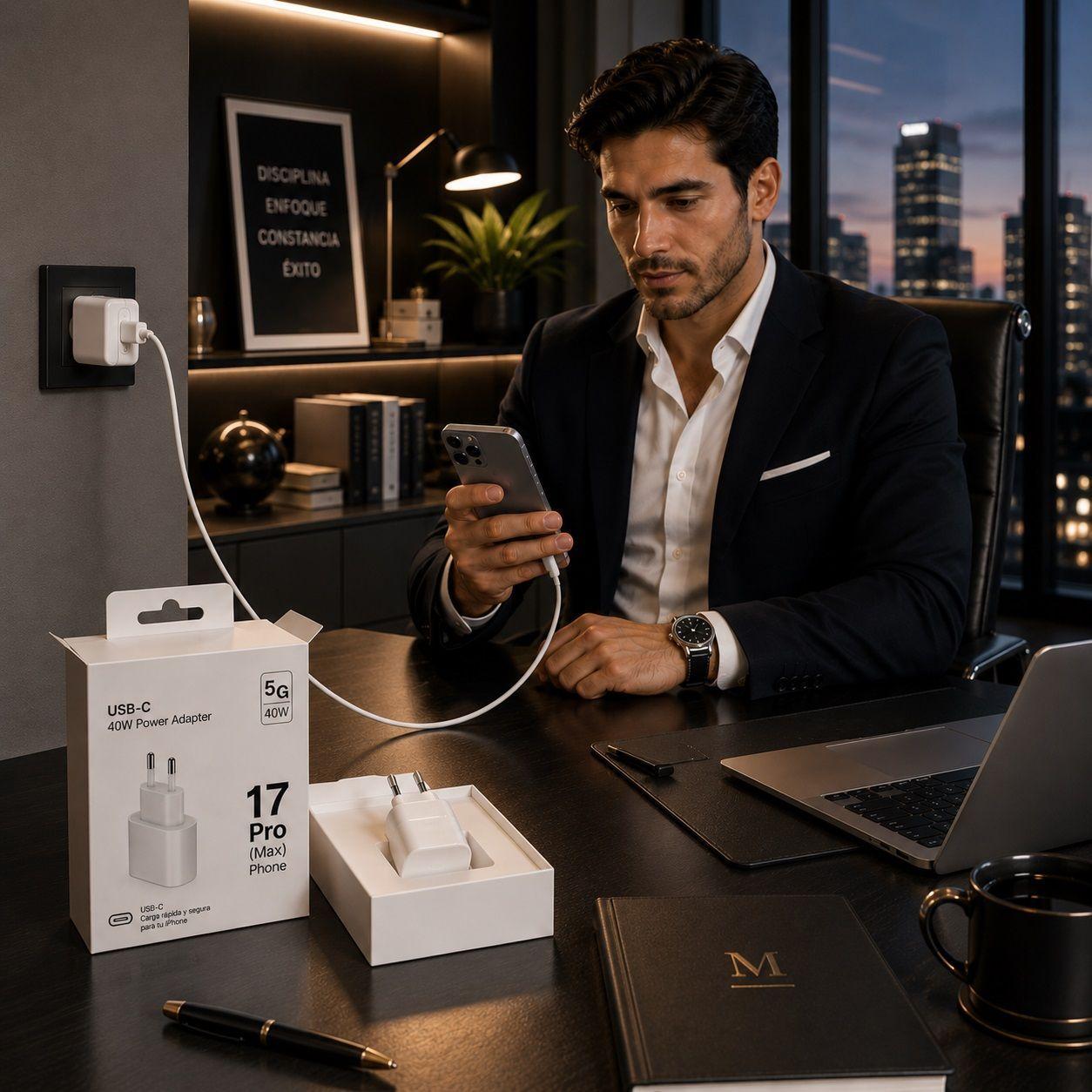 Adaptador USB C 40W Fast Charge Compatible iPhone-4