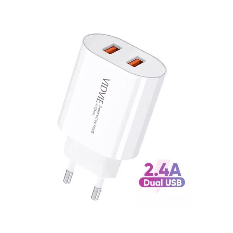 Cargador pared 2 USB carga rápida incluye cable Lightning-2