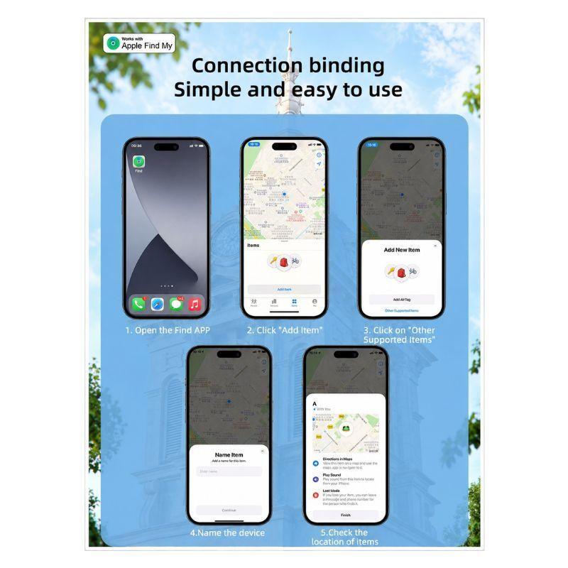 Airtag Localizador Gps Find My Rastreador Para Iphone Maxam Blanco-2