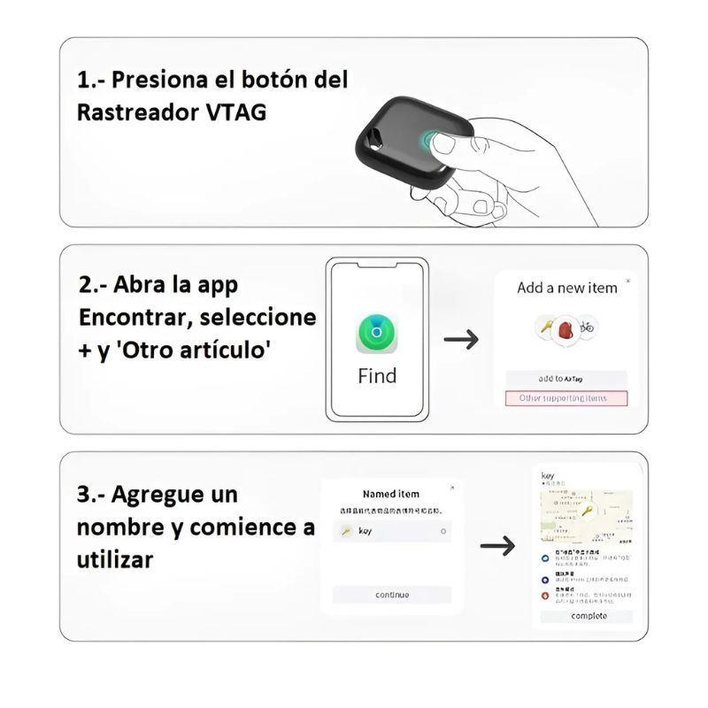 Localizador Gps Llavero Rastreador Port til Smart Tag-5