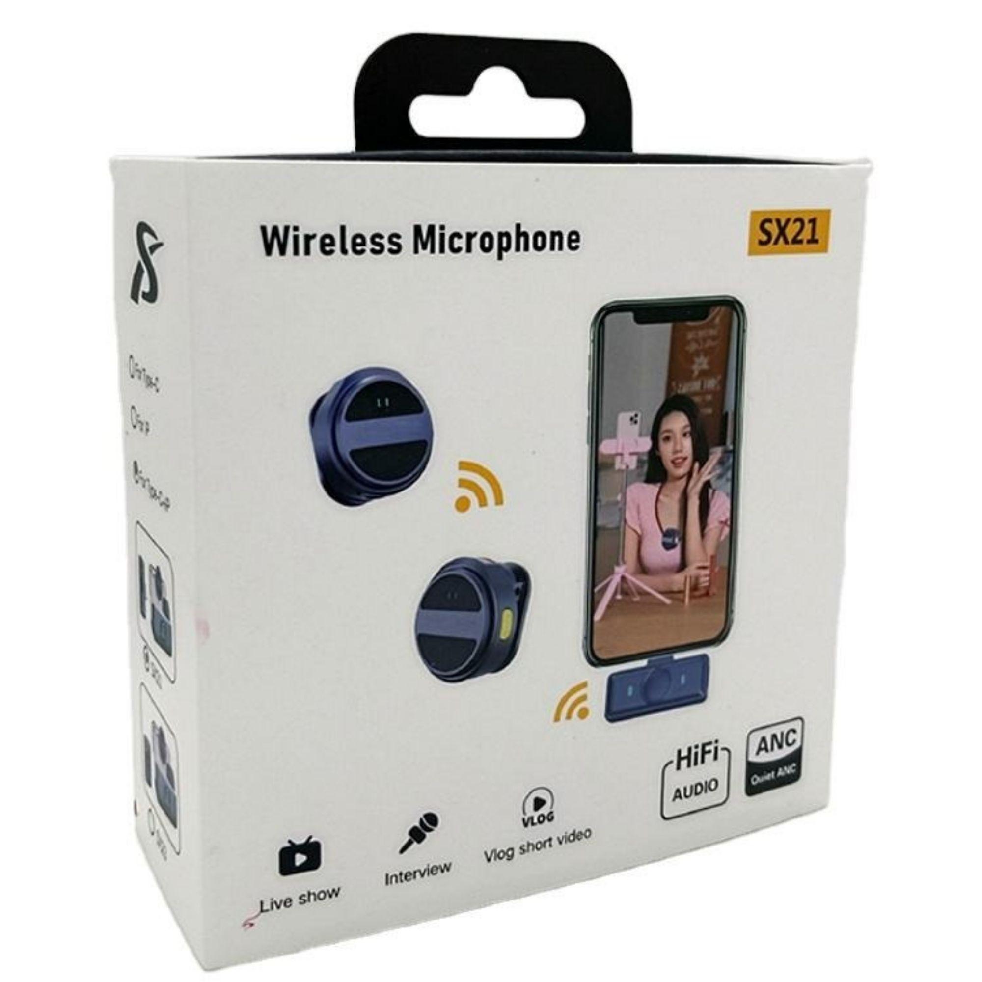 Micrófono Digital magnético portátil inalámbrico SX21 USB C Profesional-5