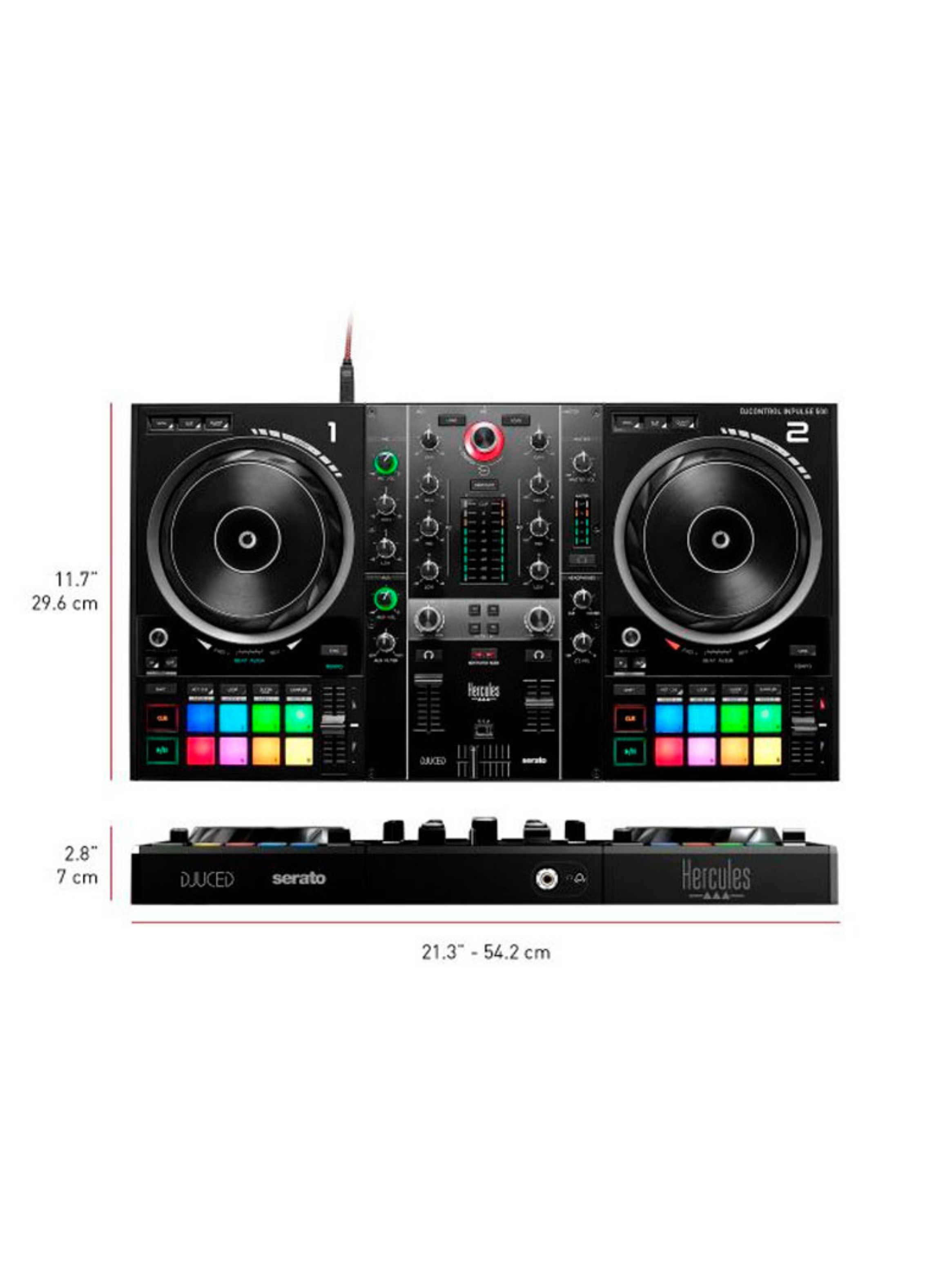 Hercules DJControl Inpulse 500 – Domina la Mezcla con Estilo y Precisión -2