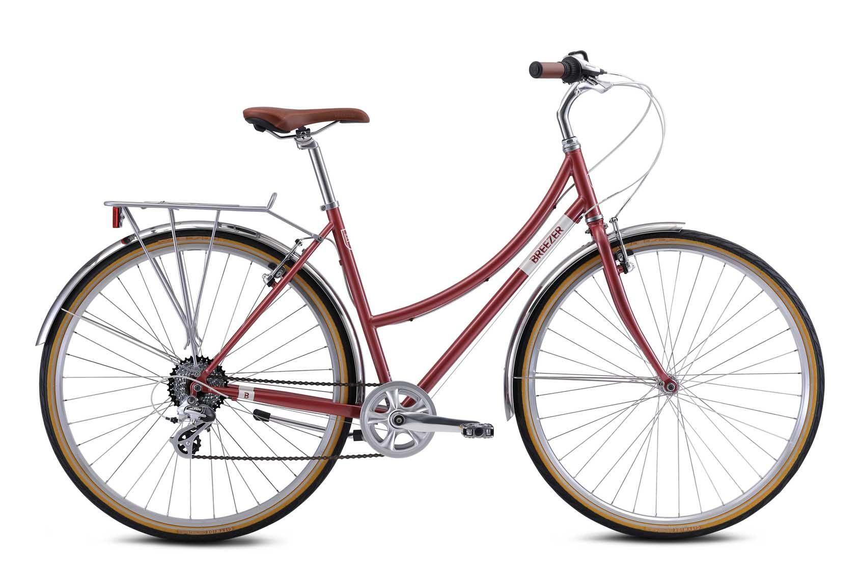 Bicicleta Breezer Downtown EX ST, color burdeos-0