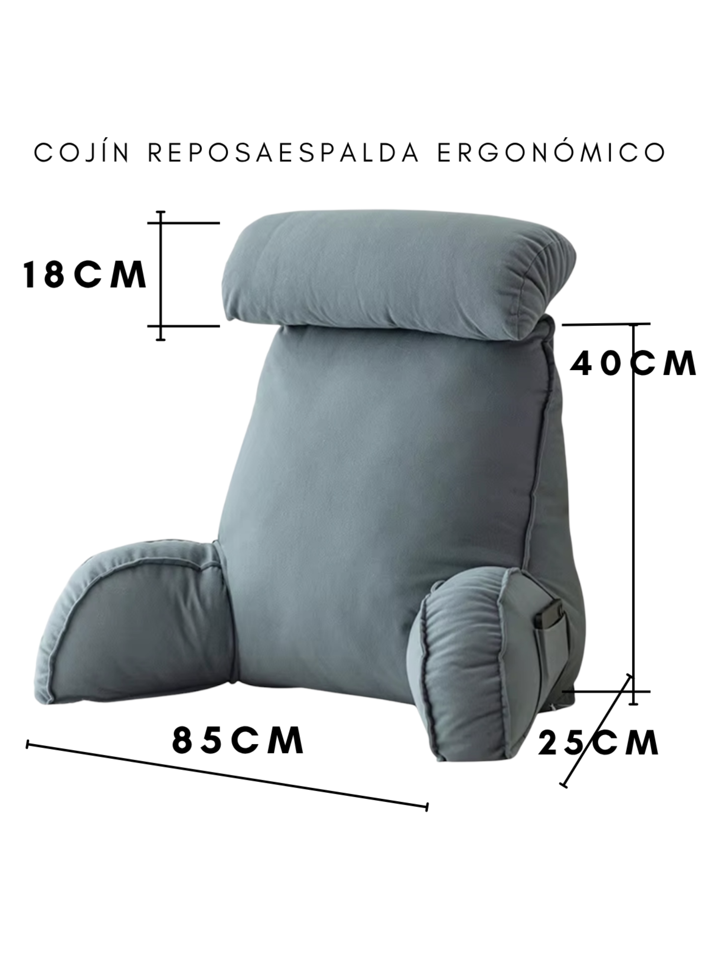 Cojín Reposa espalda Ergonómico Ideal Para Lectura Y Descanso-2