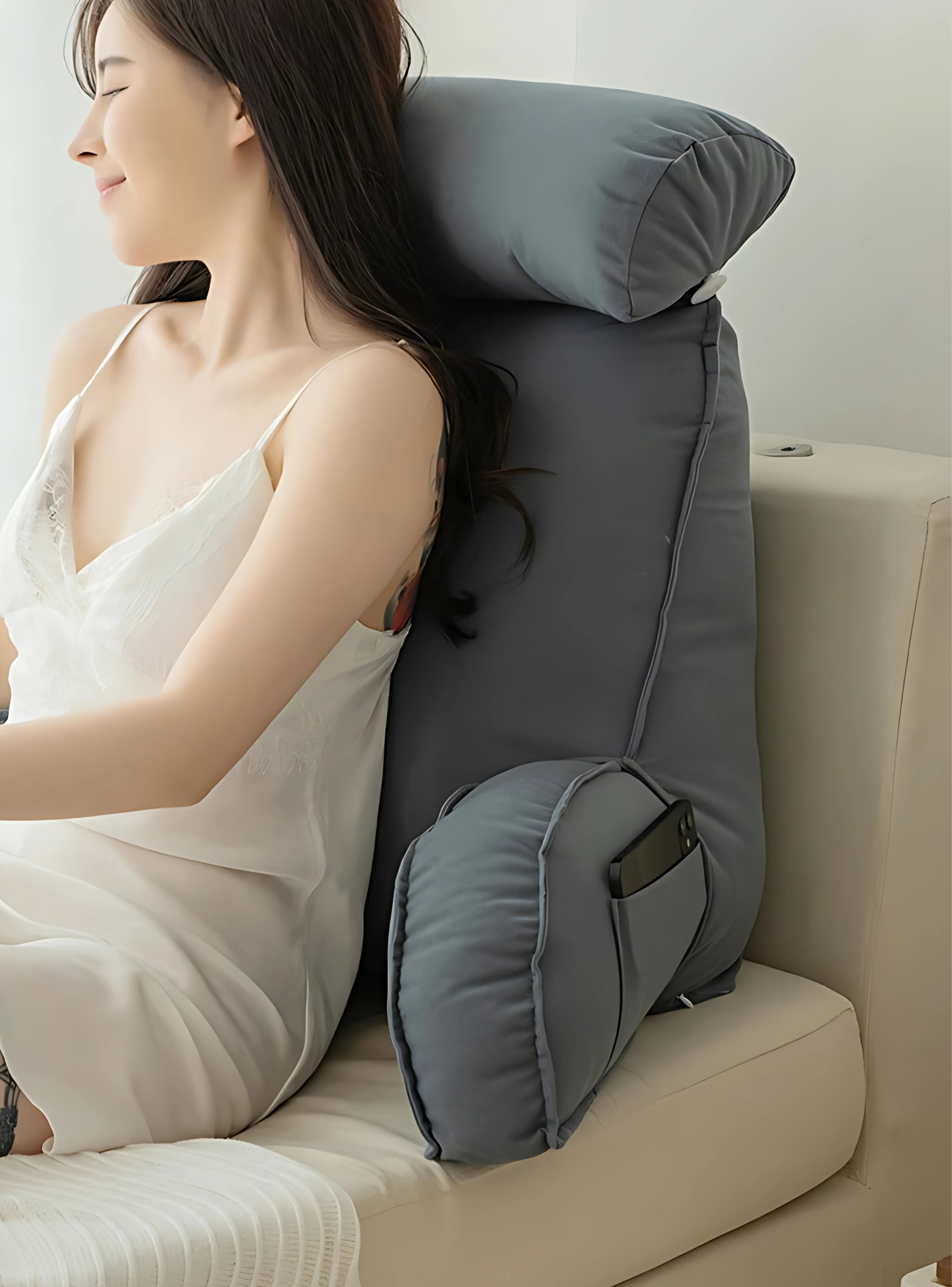 Cojín Reposa espalda Ergonómico Ideal Para Lectura Y Descanso-3