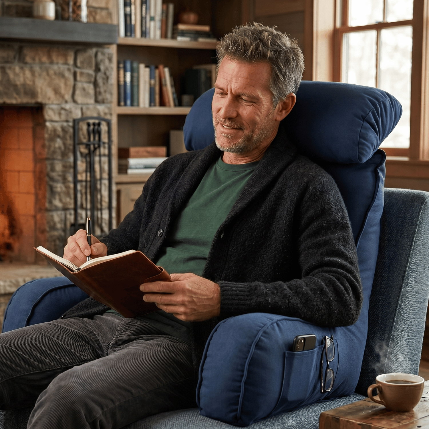 Cojín Reposa espalda Ergonómico Ideal Para Lectura Y Descanso-2