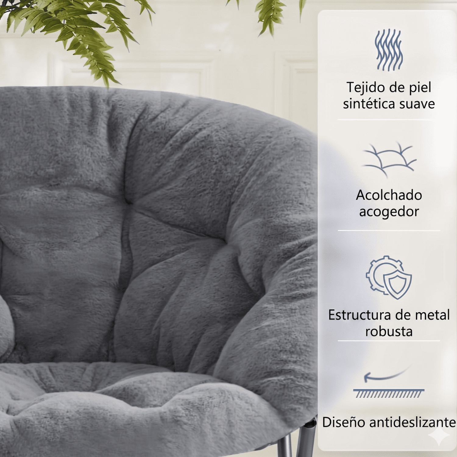 Silla Premium Moon Comodidad Acolchada Ultra Suave-4