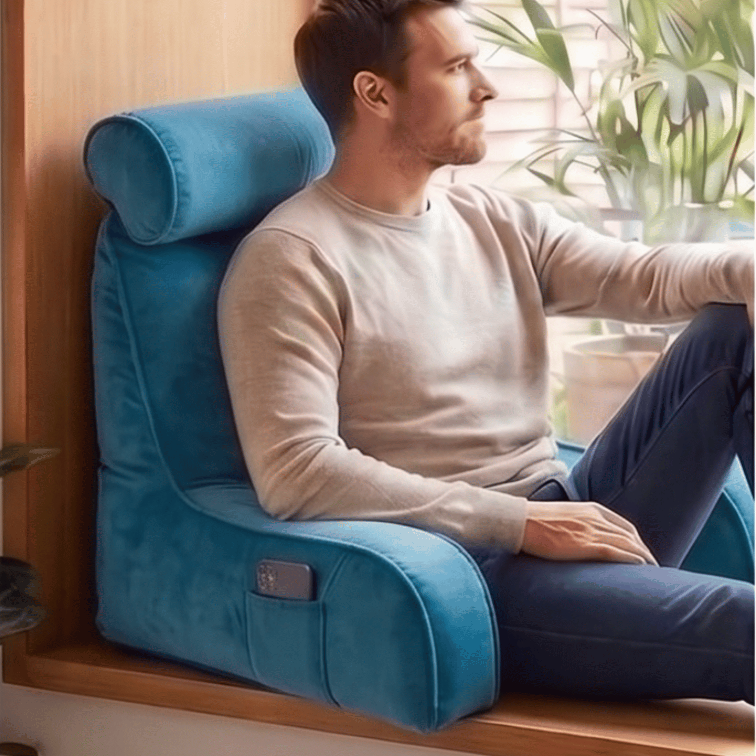 Cojin Memory Foam Reposaespalda Para Leer O Descansar-6