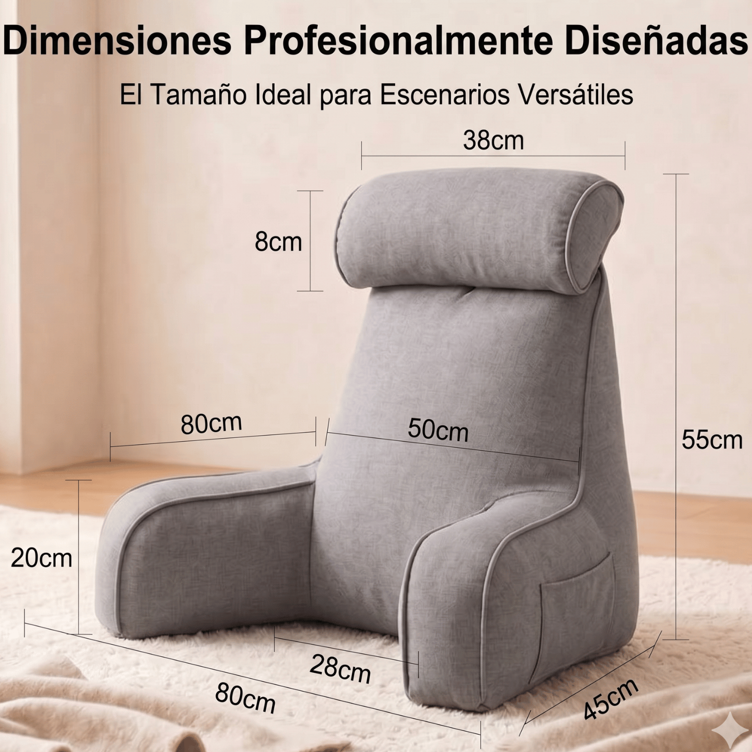 Cojin Memory Foam Reposaespalda Para Leer O Descansar-3