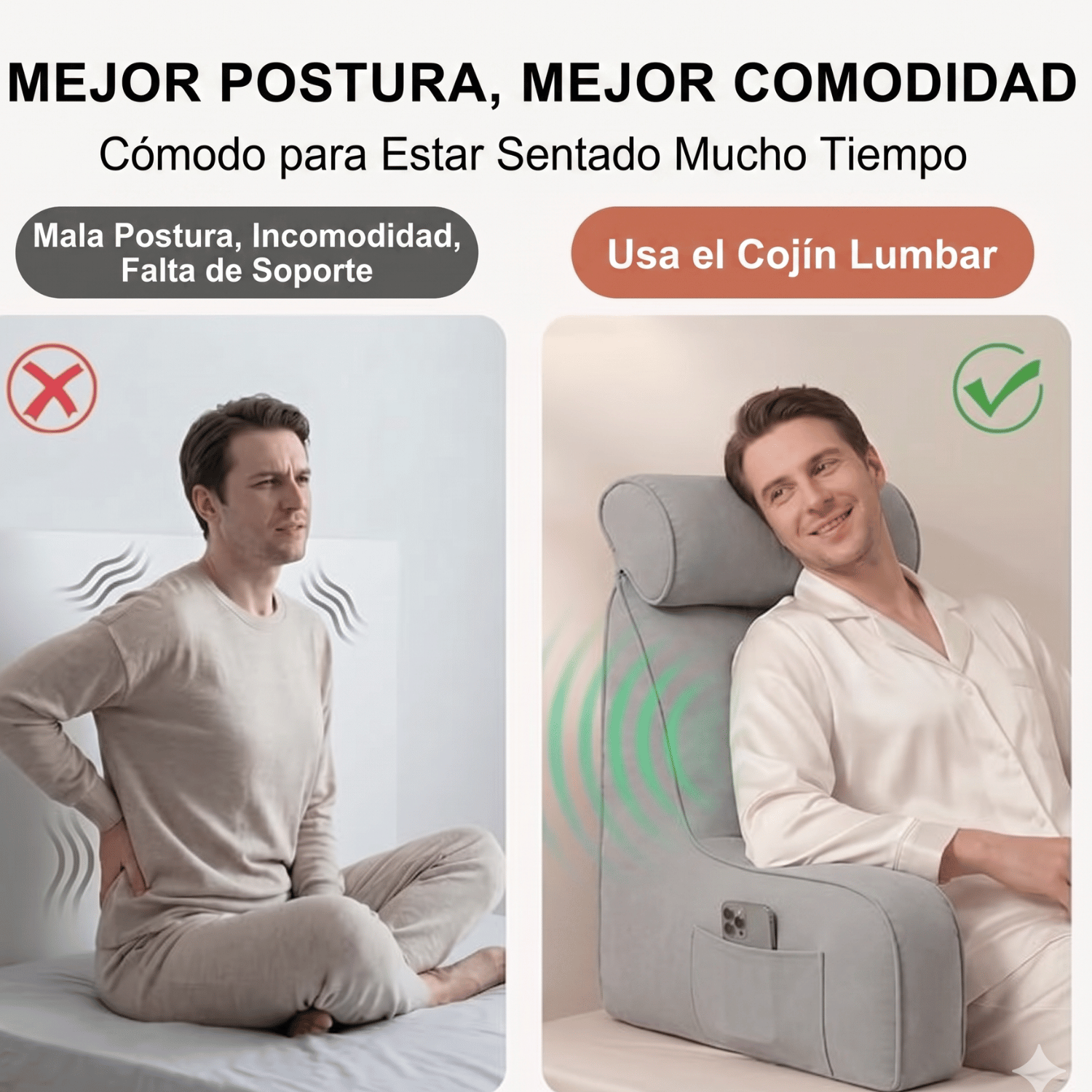 Cojin Memory Foam Reposaespalda Para Leer O Descansar-4