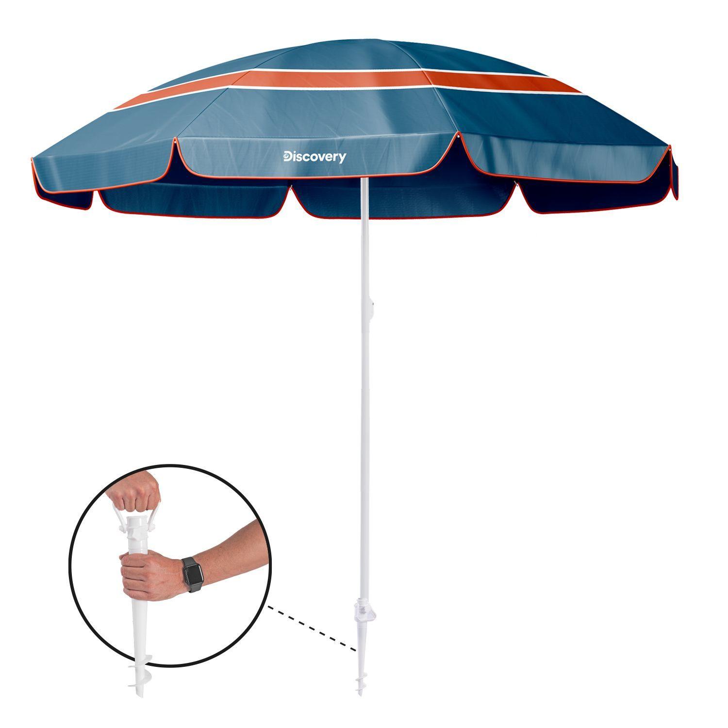 Quitasol Sombrilla Playa Grande 2,5 m diámetro UV+50 Discovery-1