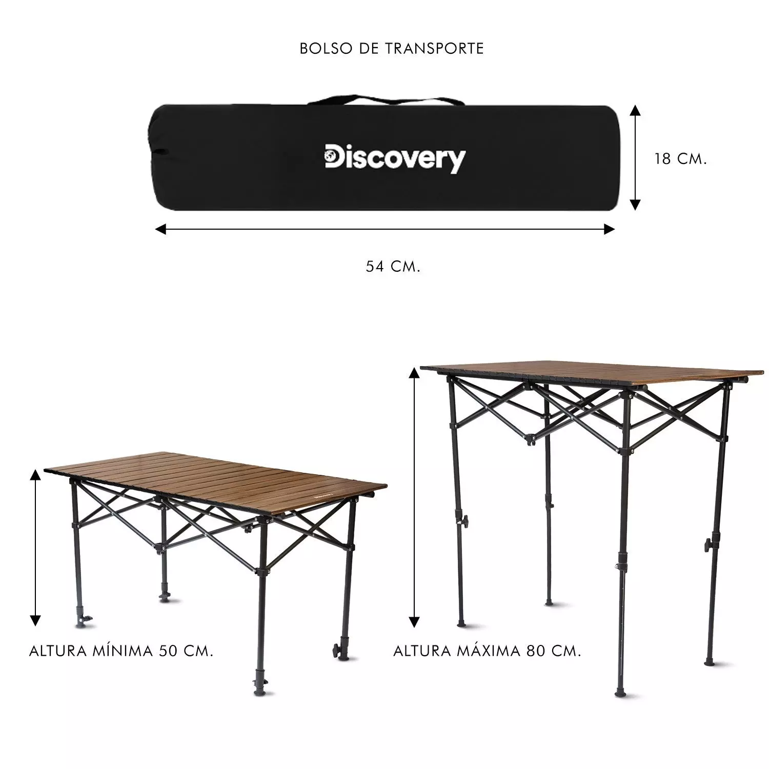 Mesa Camping Plegable Altura Ajustable-7