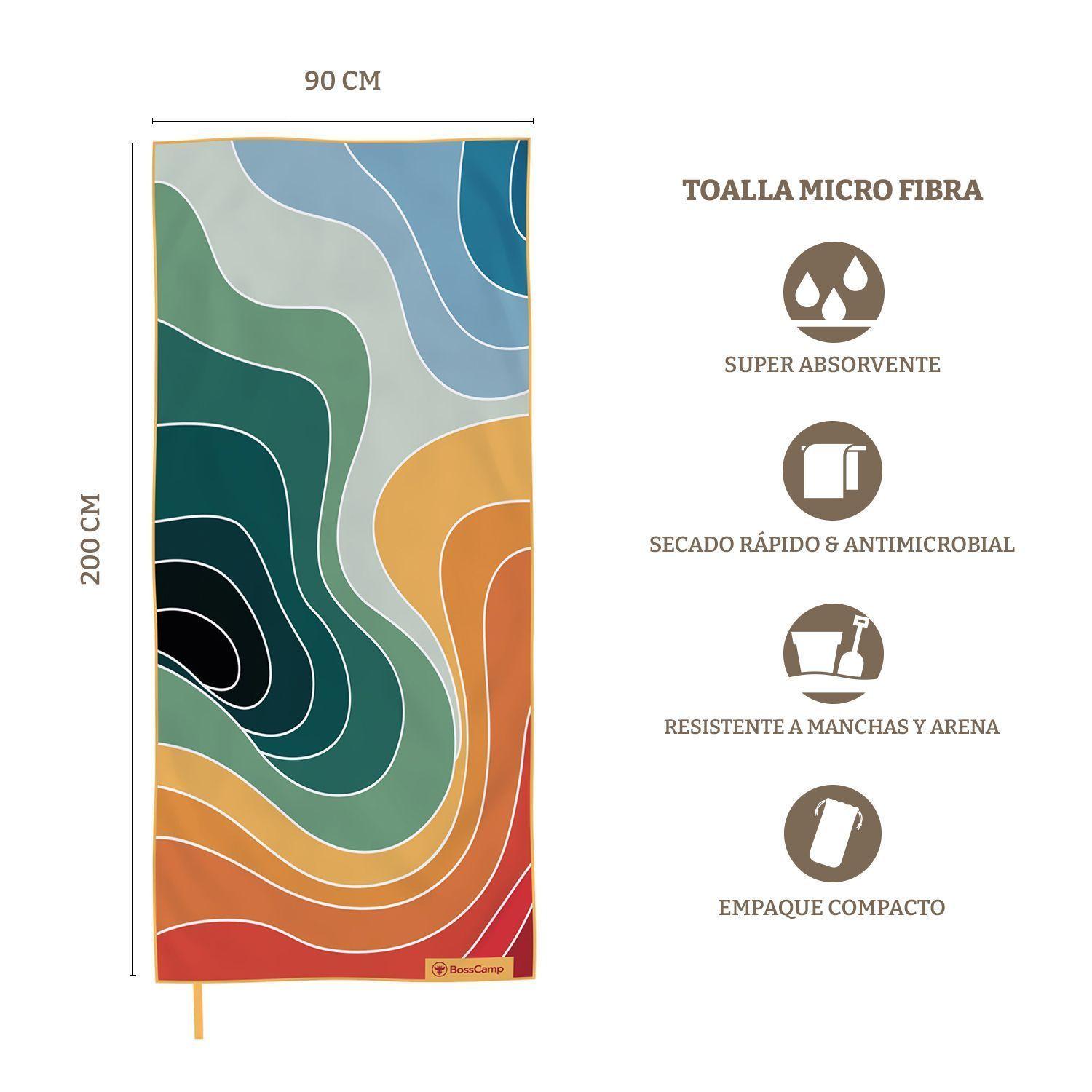 Toalla Playa Microfibra Grande XL Tatio Bosscamp (90 x 200)-2