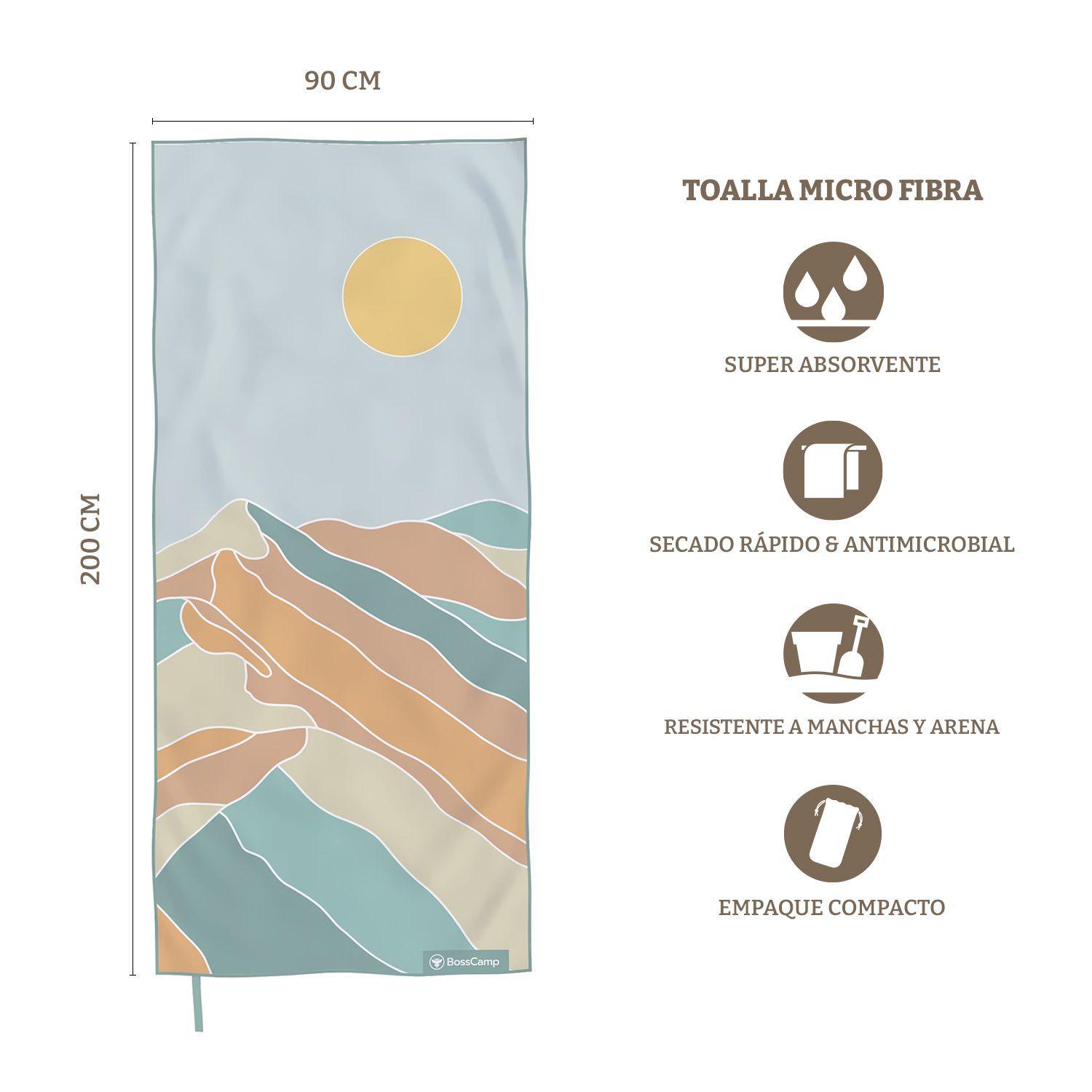 Toalla Playa Microfibra Grande XL Concón Bosscamp (90 x 200)-2