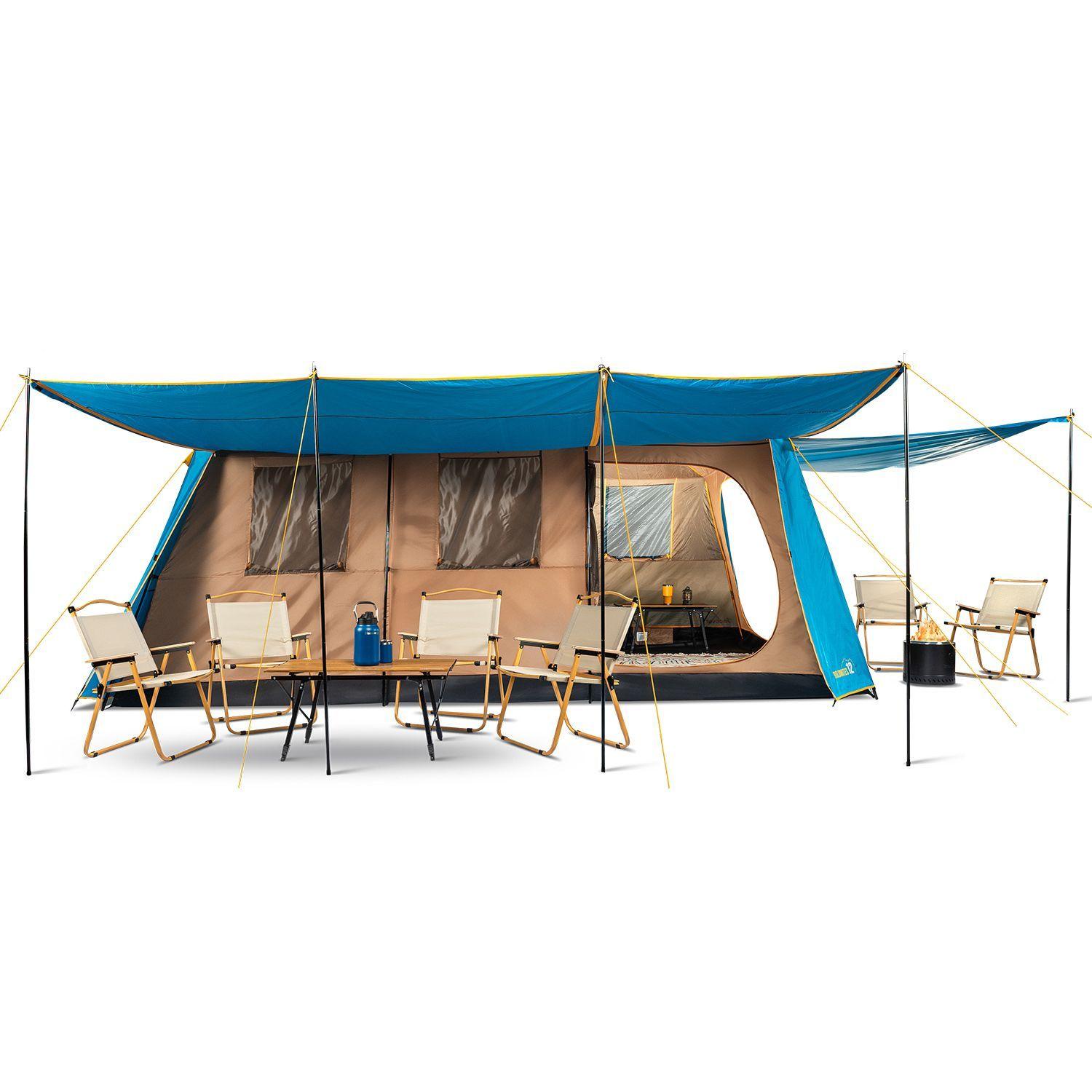 Carpa Camping Dolomites 12, 12 personas techo largo 3000 mm doble toldo-1