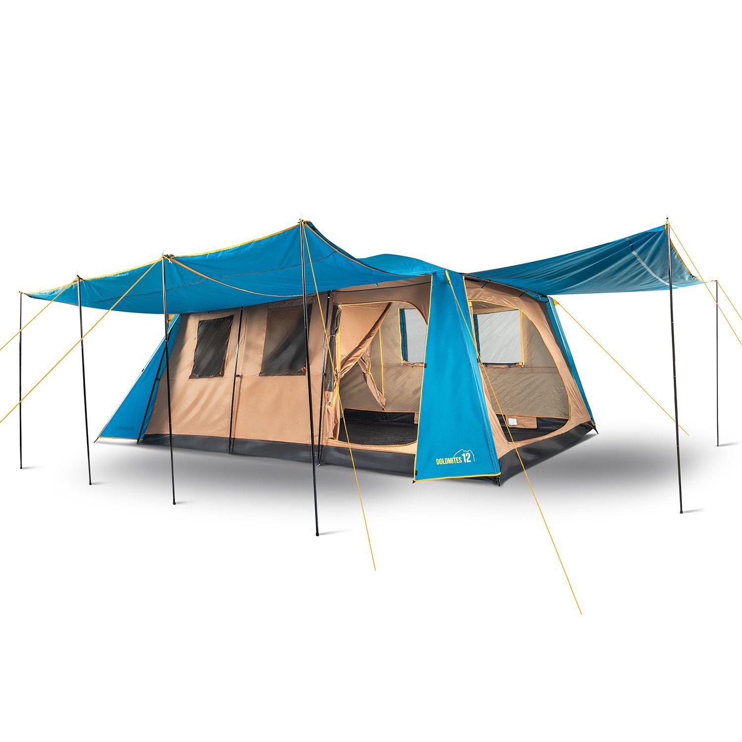 Carpa Camping Dolomites 12, 12 personas techo largo 3000 mm doble toldo-2