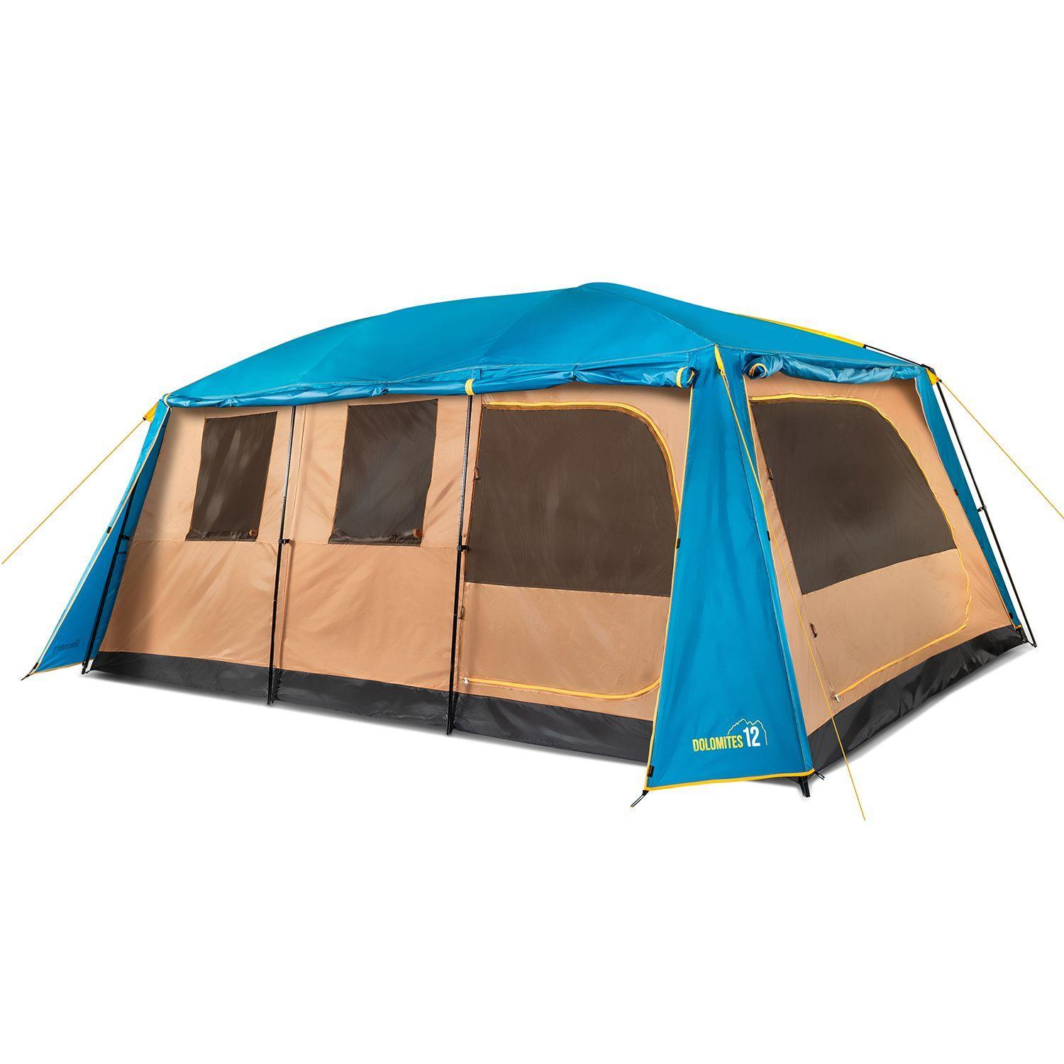 Carpa Camping Dolomites 12, 12 personas techo largo 3000 mm doble toldo-3