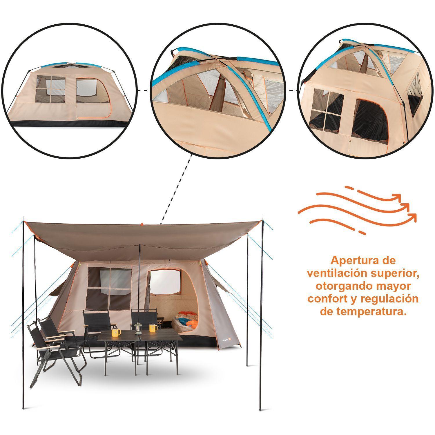 Carpa Quintay 8 Personas Bosscamp 3000 Mm Cubre Techo Largo Toldo Extendio-6