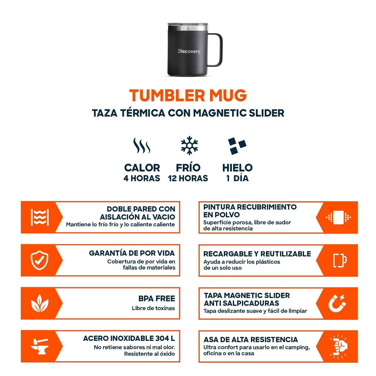 TAZA TERMICA TAPA MAGNETIC SLIDER 350 ML TERMO MUG DISCOVERY-3