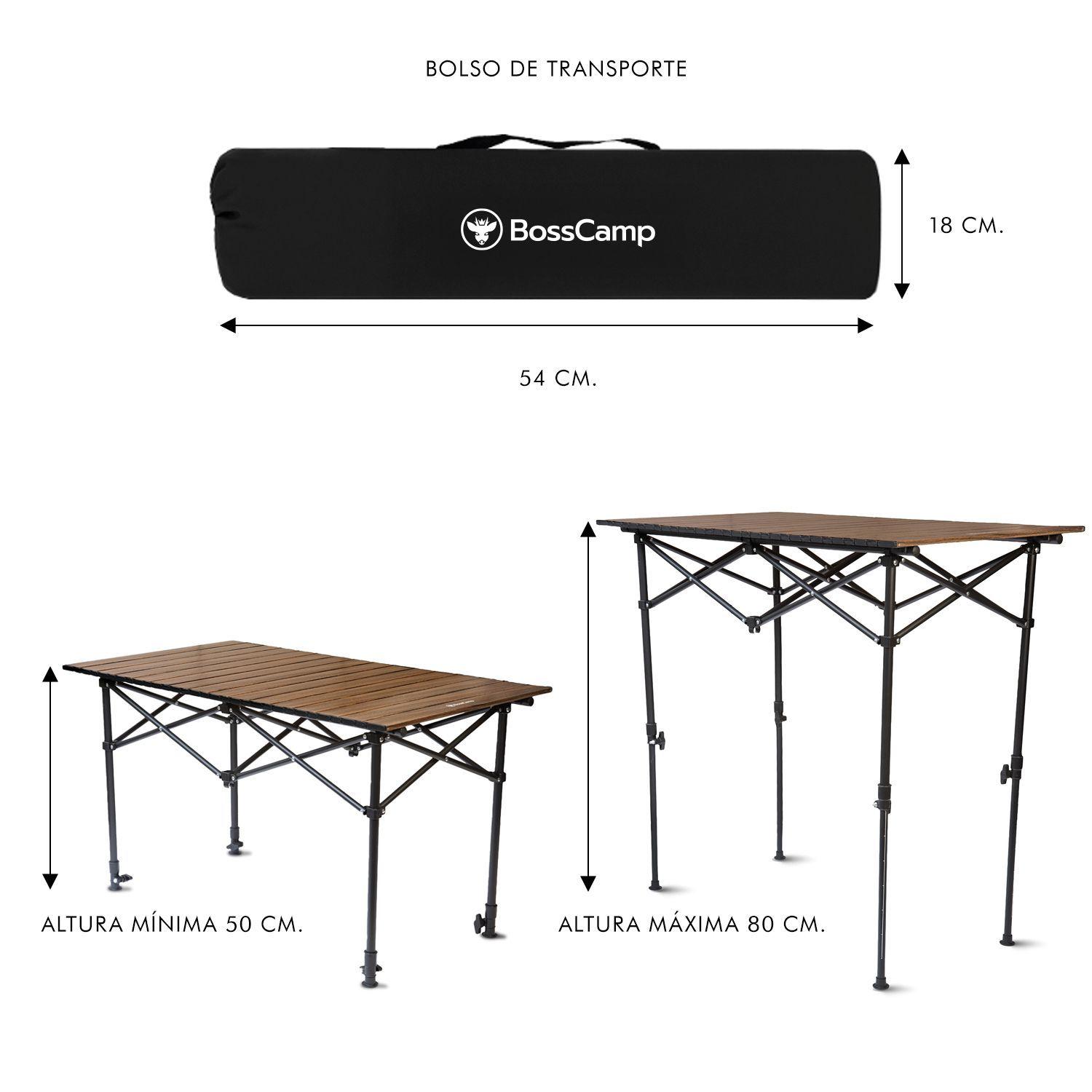 Mesa Camping Plegable Quintay Altura Ajustable-7