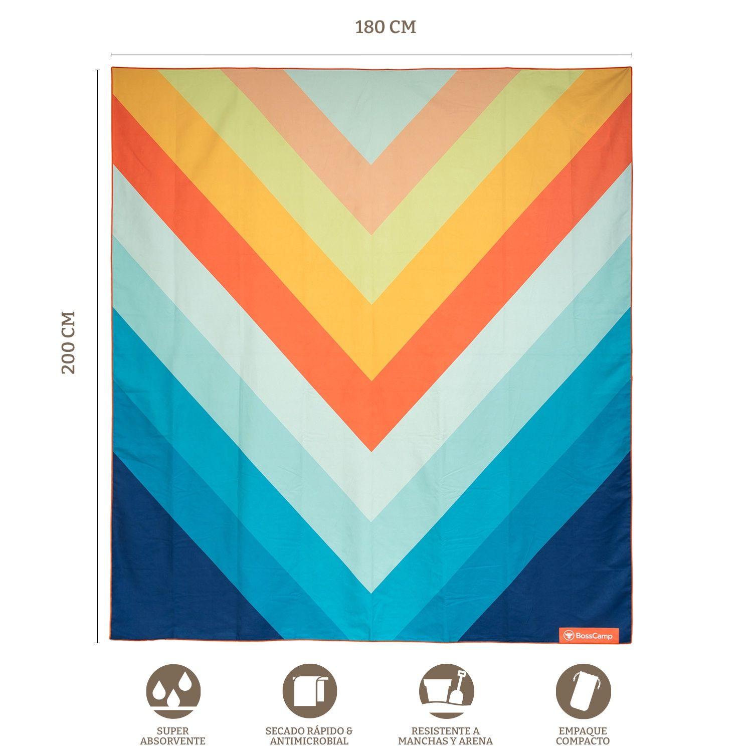 Toalla Playa Microfibre Extra Grande XXL Día Bosscamp (180 x 200)-2
