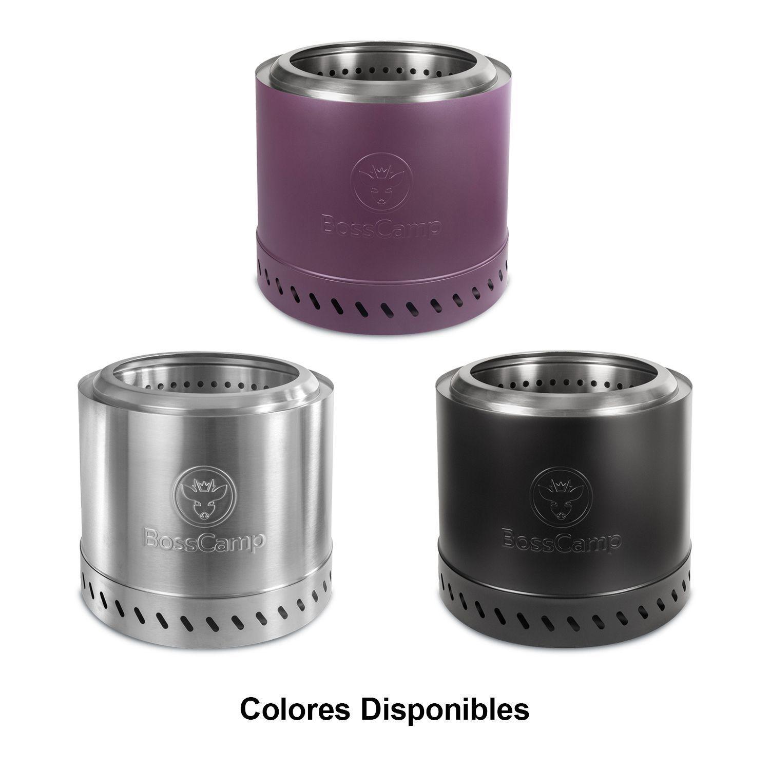 Brasero Fogón FireBoss Terraza Exterior Sin Humo 35Cm Silver BossCamp-5