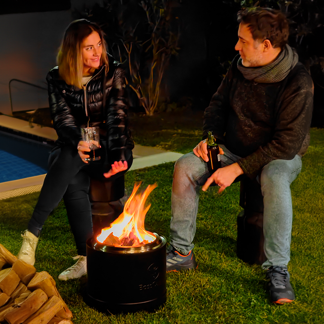 Brasero Fogón FireBoss Terraza Exterior Sin Humo 35Cm Silver BossCamp-6