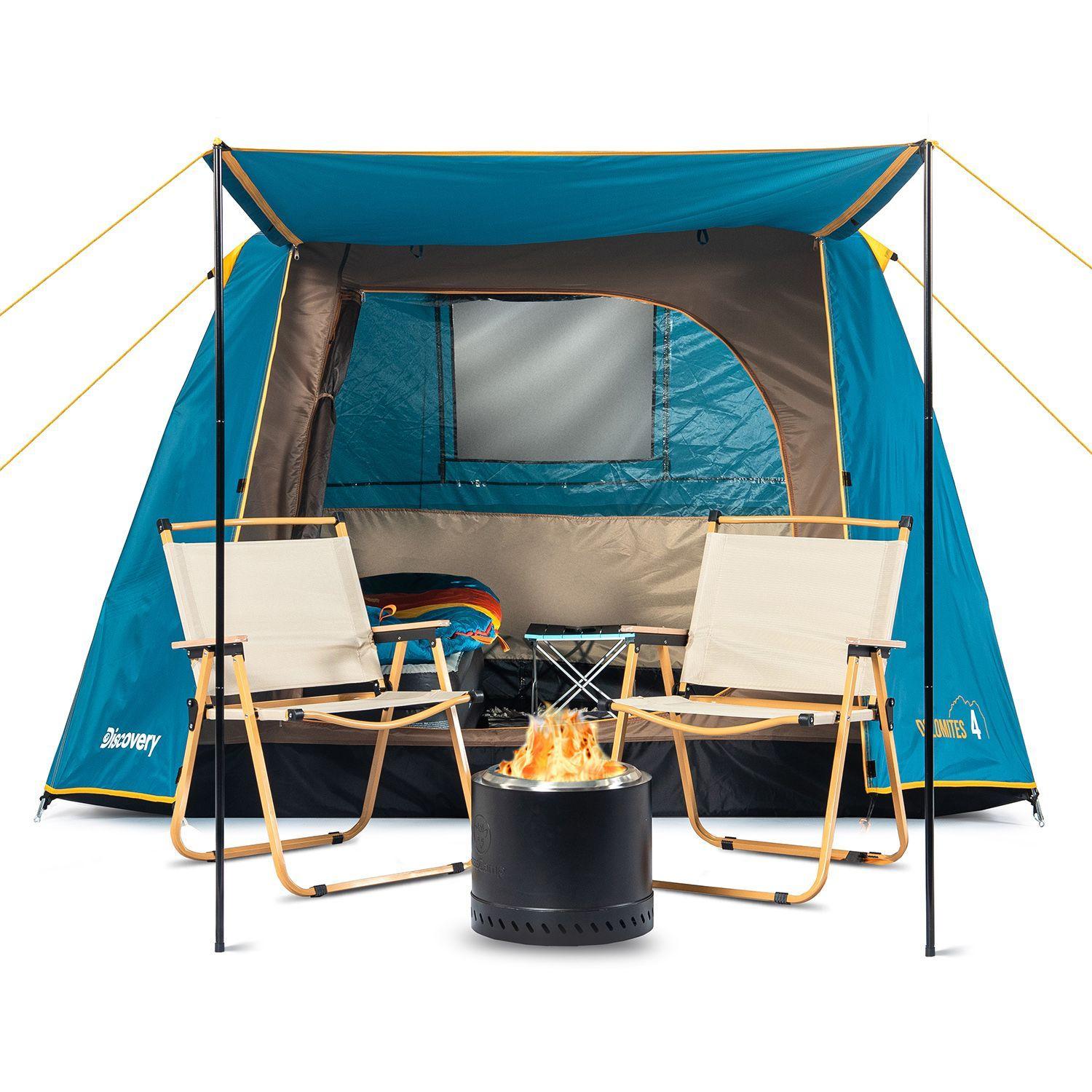 Carpa Camping Dolomites 4, 4 personas techo largo 3000 mm doble toldo-1