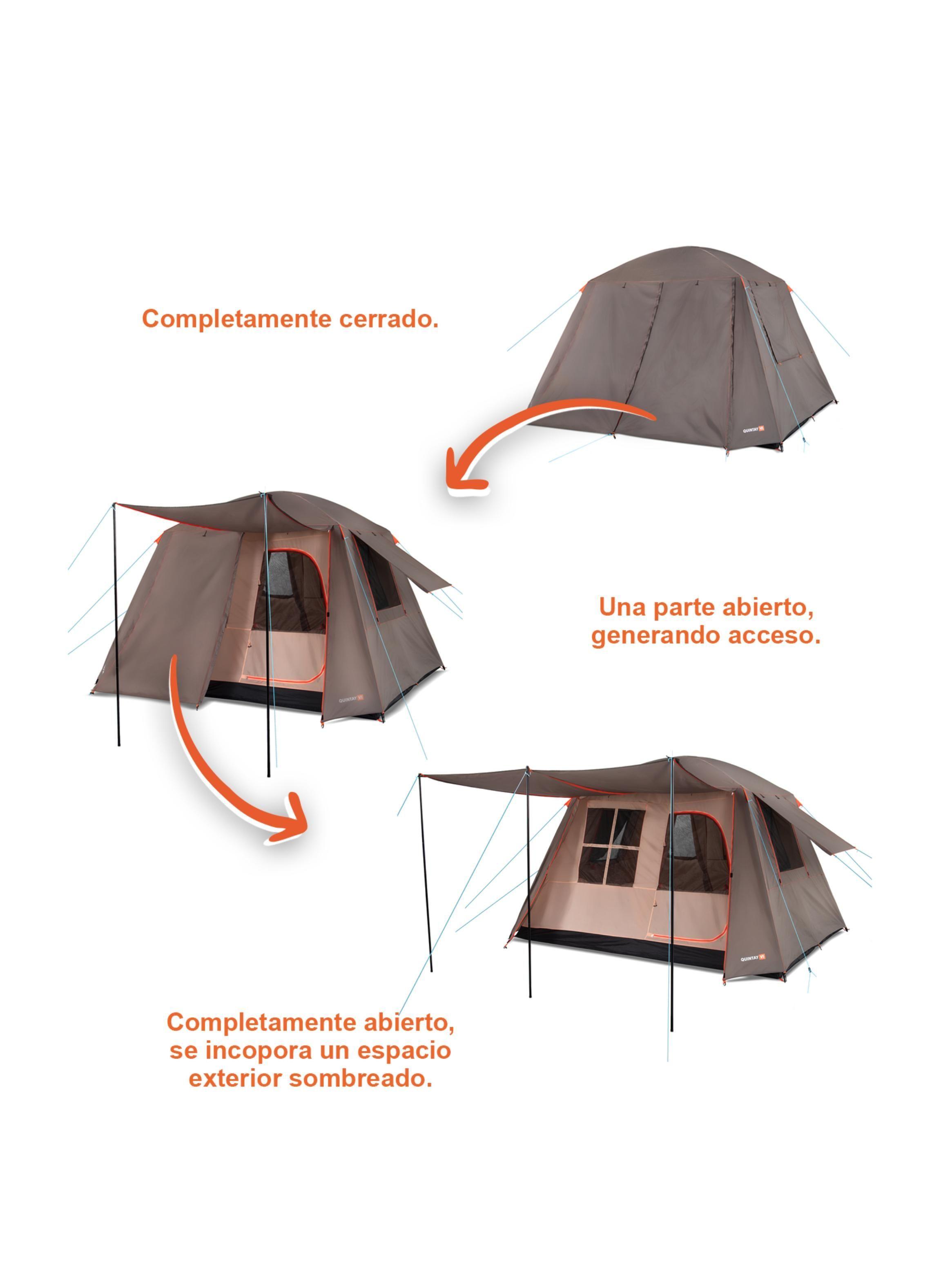 Carpa Quintay Vi 6 Personas Bosscamp 3000 Mm Cubre Techo Largo-2