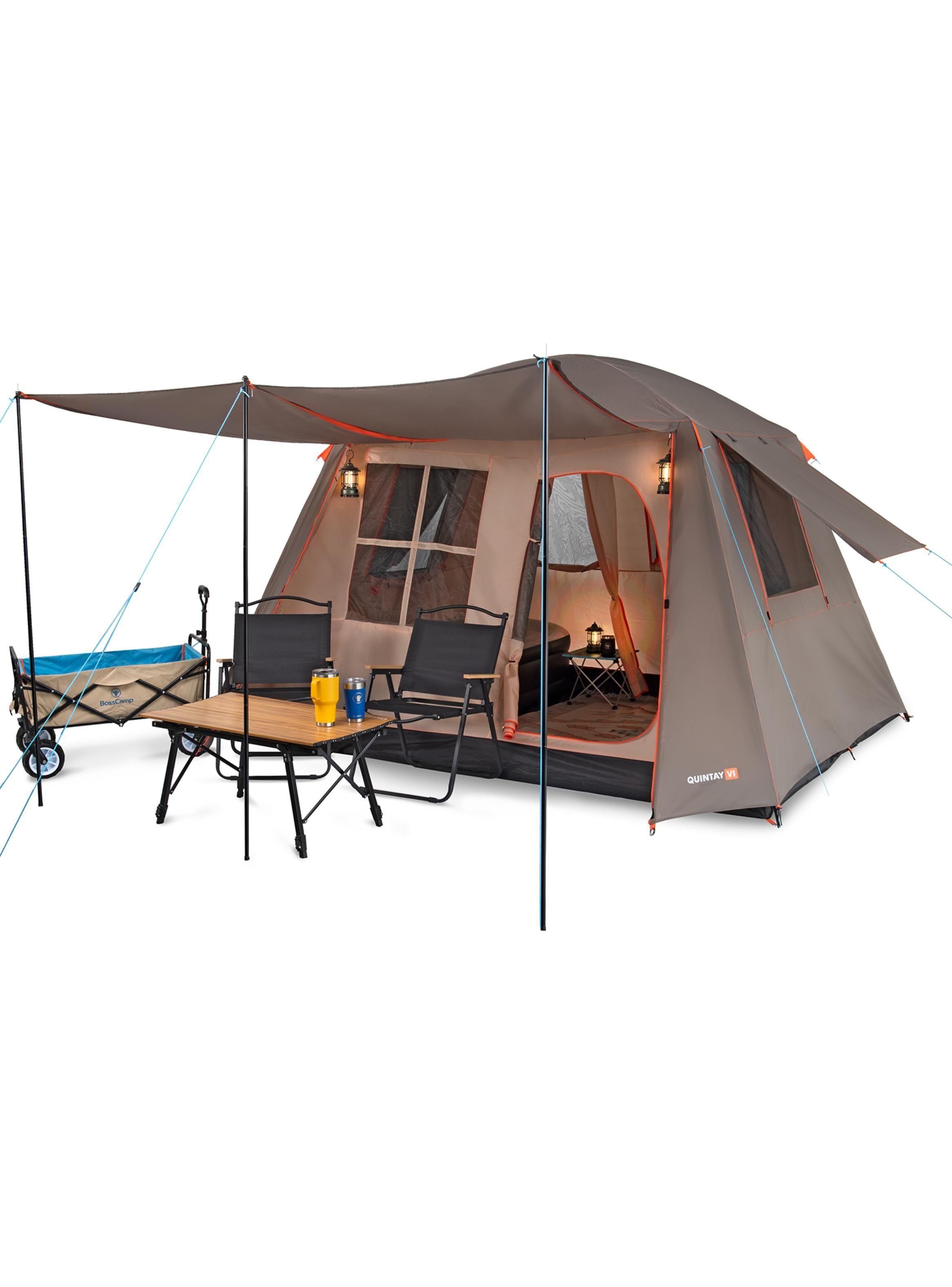 Carpa Quintay Vi 6 Personas Bosscamp 3000 Mm Cubre Techo Largo-0