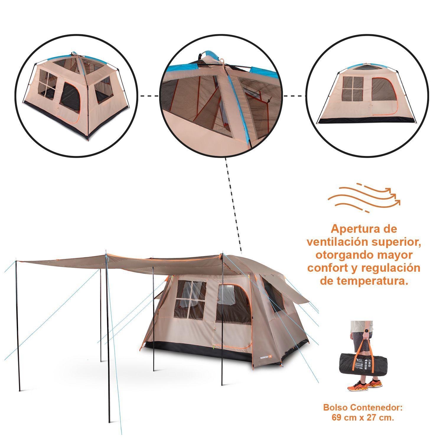 Carpa Quintay 6 Personas Bosscamp 3000 Mm Cubre Techo Largo Toldo Extendido-4